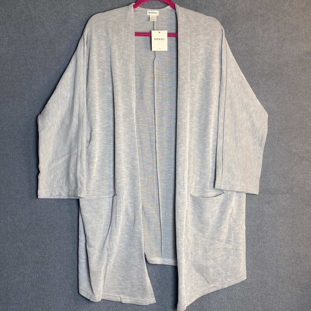 Anthropologie DONNI Striped Open Front Cardigan Women’s One Size